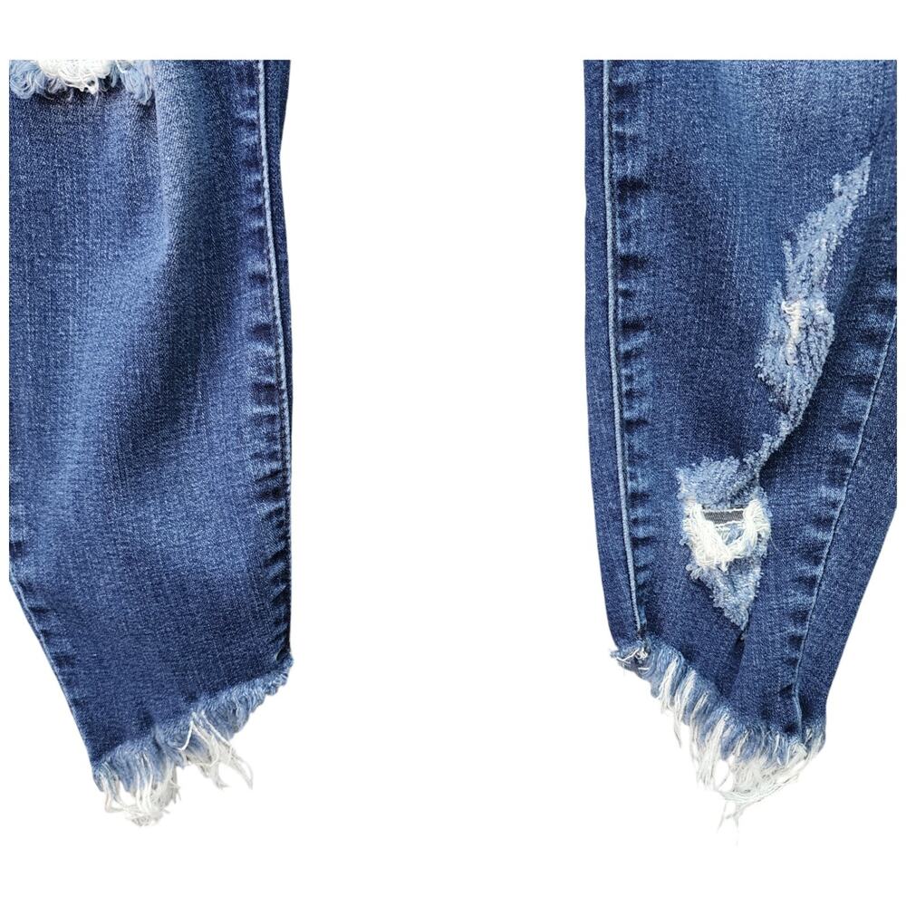 Kancan Denim Jeans Womens 9/28 Blue Stretchy Cotton Distressed Zip Fly Casual - Picture 4 of 12